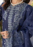 Bahaar By Farasha Embroidered Lawn Unstitched 3 Piece Suit - FSH24B 01 BLUE OCHRE