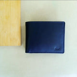 Beri. - genuine leather men's wallet navy blue