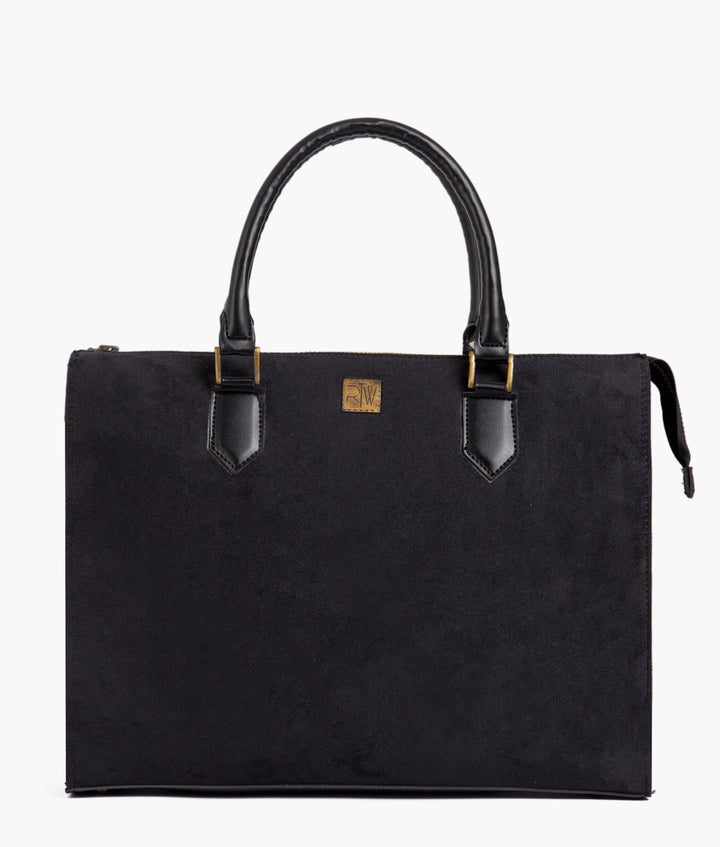 RTW - Black suede workplace handbag