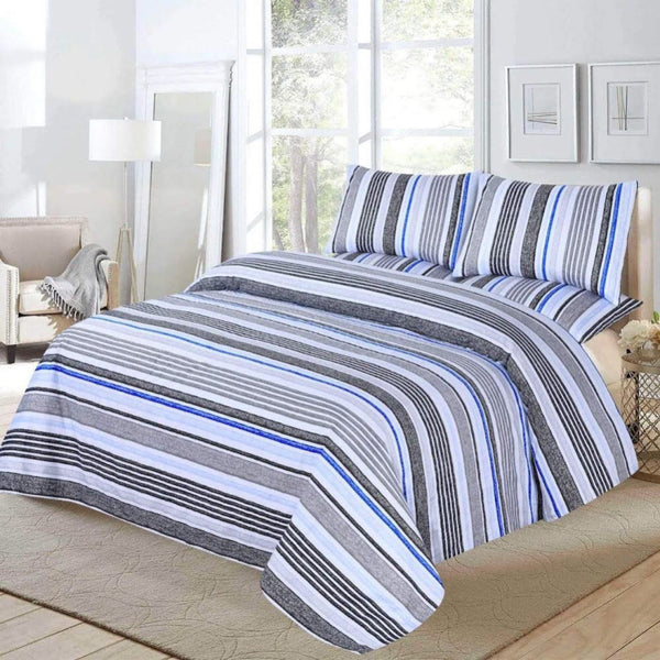 RUCHE - Blue Jeans - King Size Bed Sheet Set