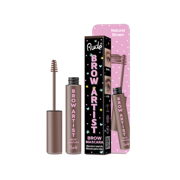 Rude Cosmetics - Brow Artist Brow Mascara - Natural Brown