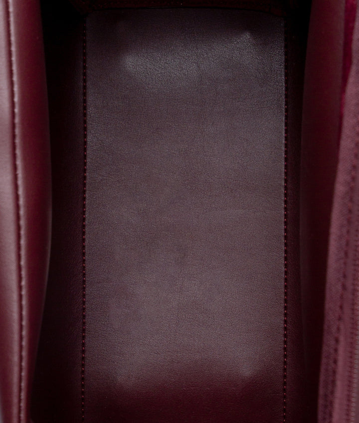 RTW - Burgundy suede mini messenger bag