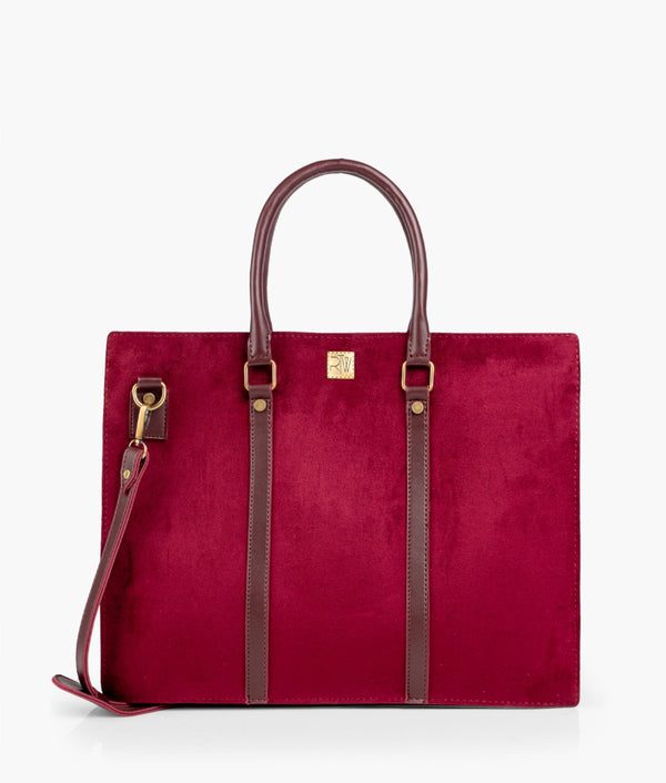 RTW - Burgundy suede laptop bag