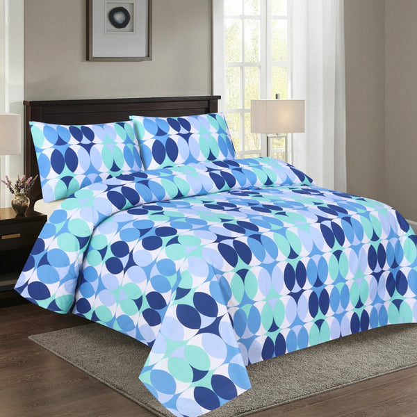 RUCHE - Cerulean - King Size Bed Sheet Set