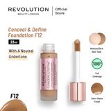 Makeup Revolution Conceal & Define Foundation F12