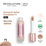 Makeup Revolution- Conceal & Define Foundation F4 23ml