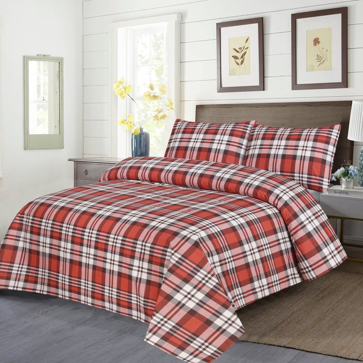 RUCHE - Crimson - King Size Bed Sheet Set