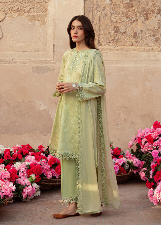 Cross Stitch Embroidered Lawn Unstitched 3 Piece Suit - CS24PL 24 MISTED GREEN
