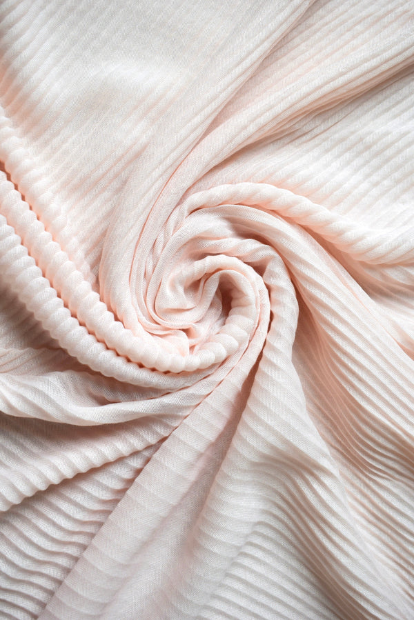 Abaa - Blushing White - Crinkle Hijab