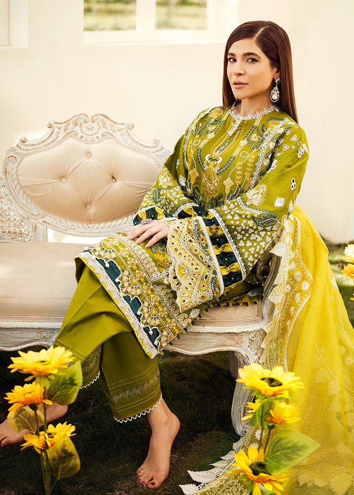 Maryam Hussain- Printed Lawn 3 Piece Unstitched Suit-Olivia- DNO-3