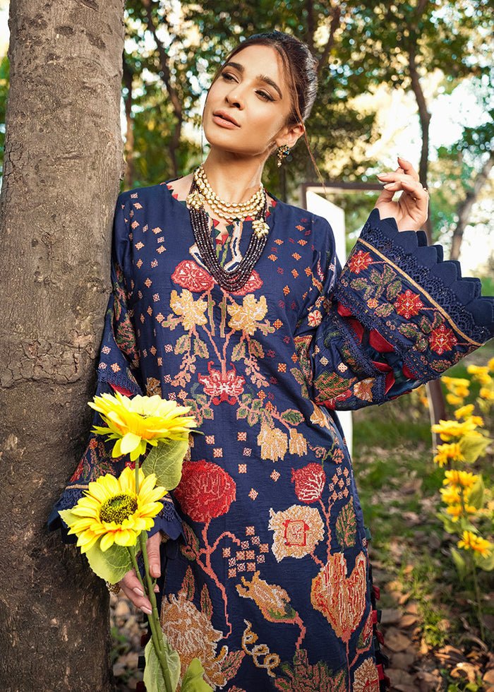 Maryam Hussain- Printed Lawn 3 Piece Unstitched Suit-French Knot- DNO-8