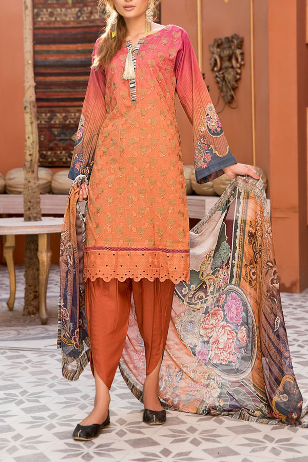 ORANGE JEWEL - Unstitched 3pc.