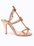 Tauheed Ansari Peach Fancy Bridal Wear Heels Sandal For Women's