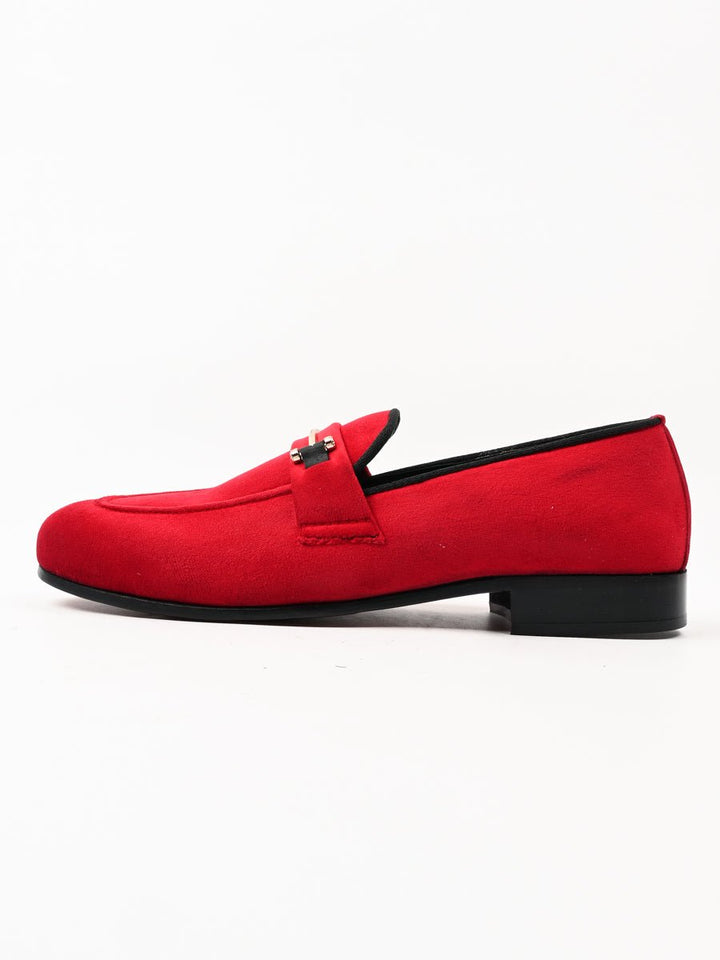 Toheed Ansari Tauheed Ansari Red Semi Formal Buckle Moccasin For Men's – Bagallery