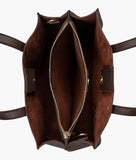 RTW - Dark brown multi compartment satchel bag