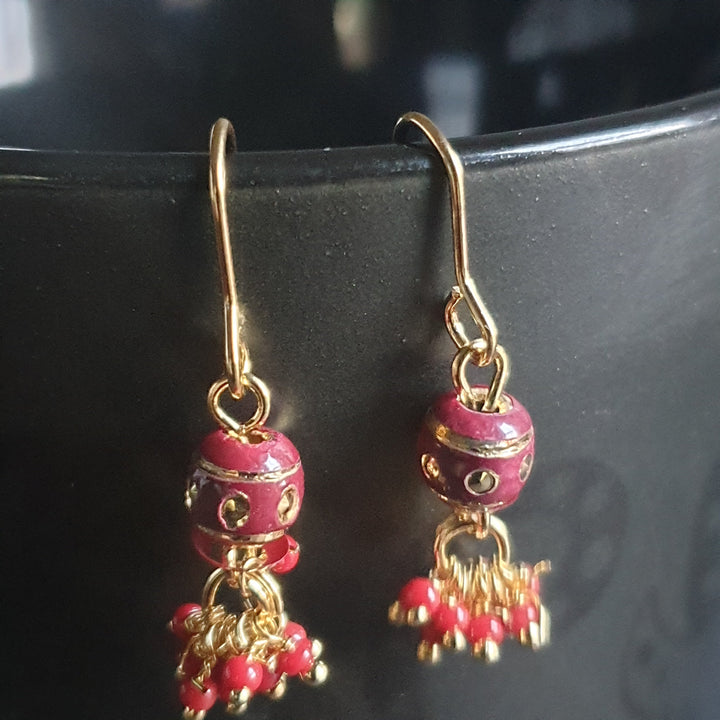 Raviiga- Red Bell Earrings