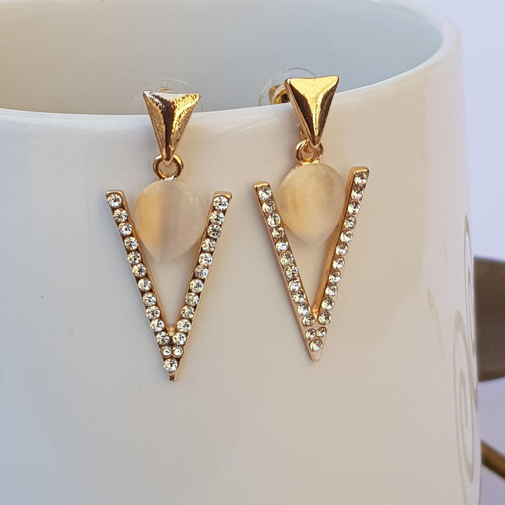 Raviiga- Beige Fancy Trio Earrings