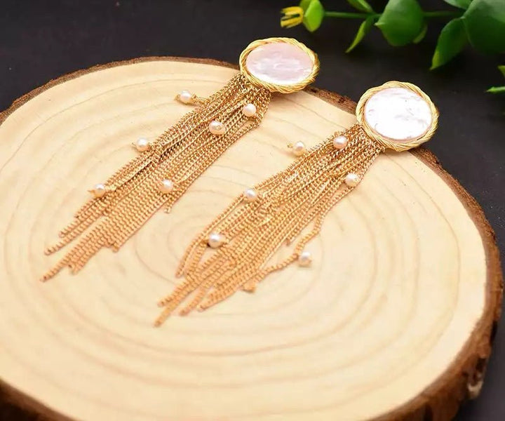 Semora Jewellery- Fresh Water Tassel Earrings