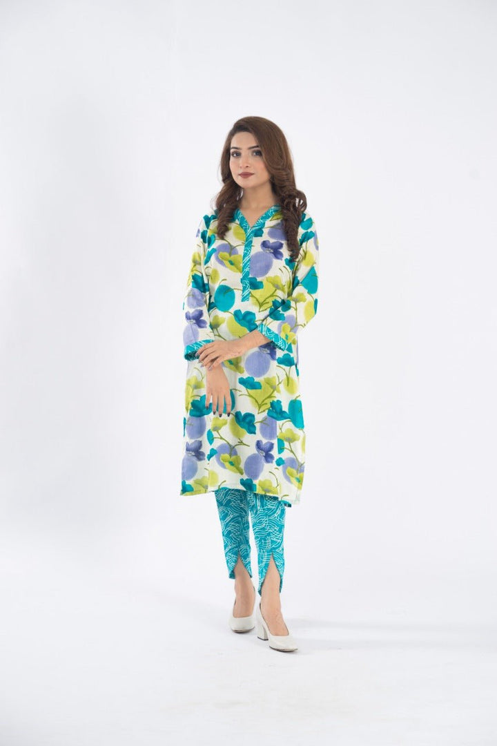 Emerce- Unstiched 2Pcs Lawn Suit - D3