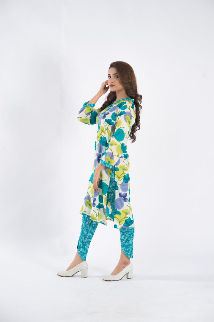 Emerce- Unstiched 2Pcs Lawn Suit - D3