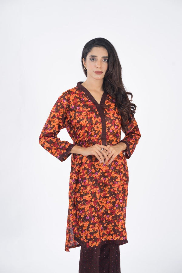 Emerce- Unstiched 2Pcs Lawn Suit - D22