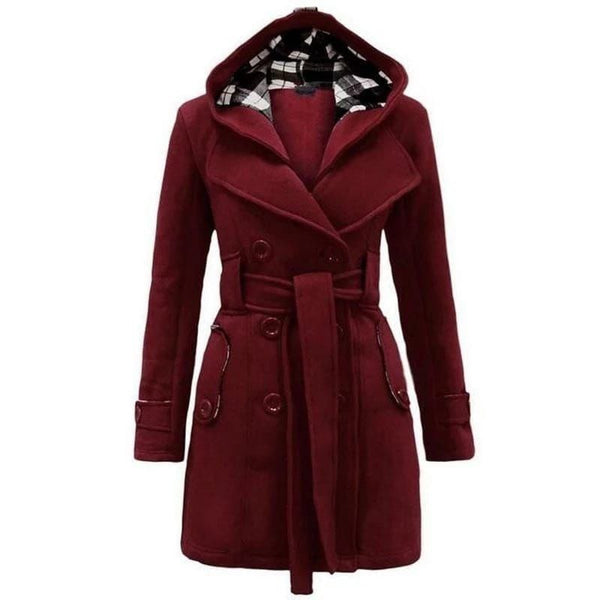 Emerce Women Long Coat - Maroon