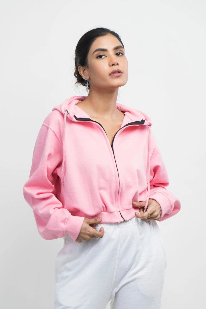 Emerce ZIPPER HOODIE - PINK
