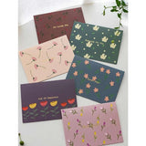 Shein - 1Pc Flower Print Random Greeting Card