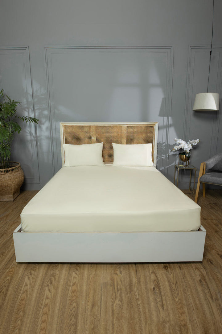 Egg Nogg Off White Fitted Sheet Sapphire Home