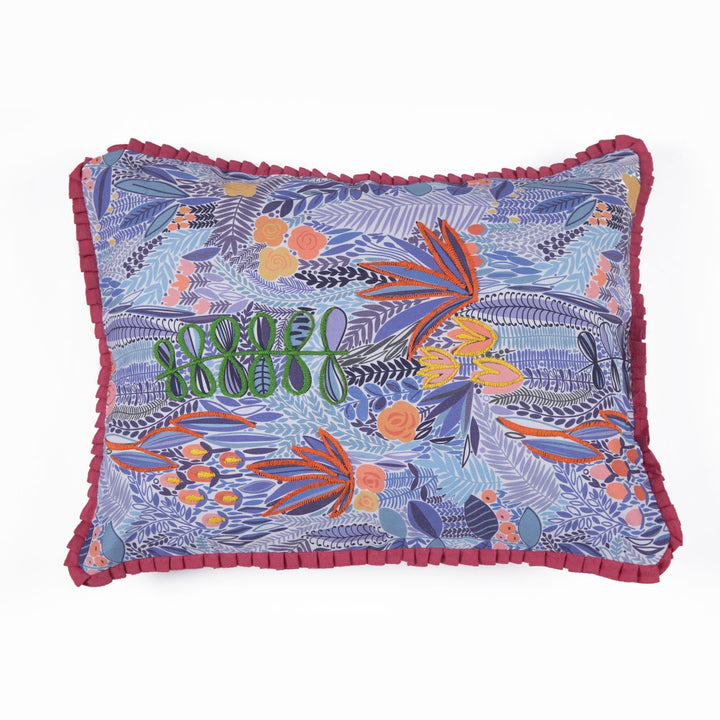 Sapphire Embroidered Tapestry - Cushion Cover