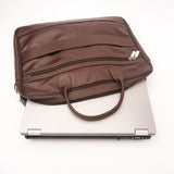 JILD - Executive Leather Laptop Bag - Brown