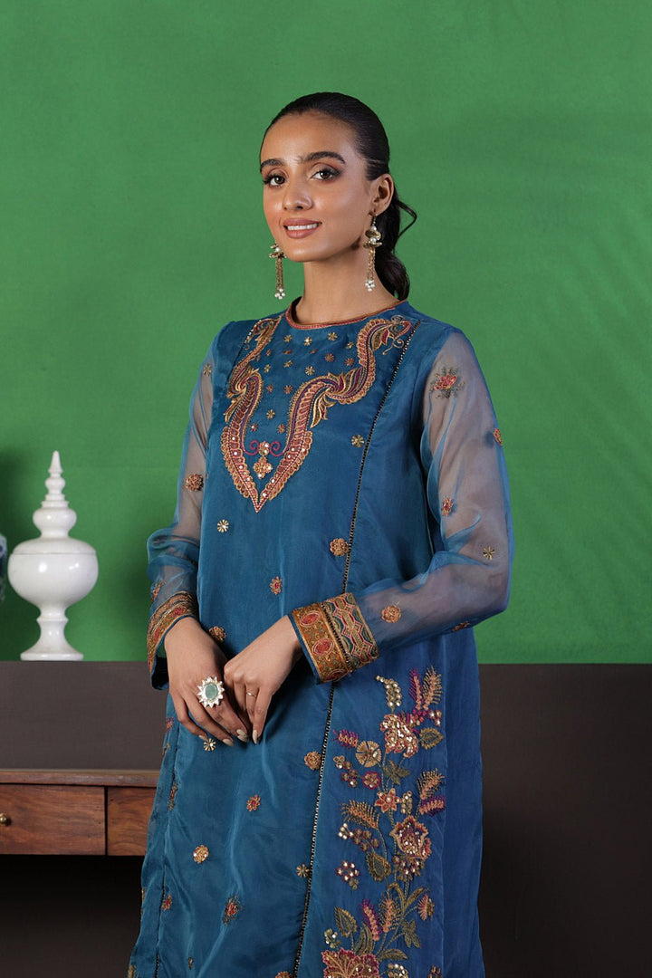 Sapphire- Embroidered Tissue Shirt