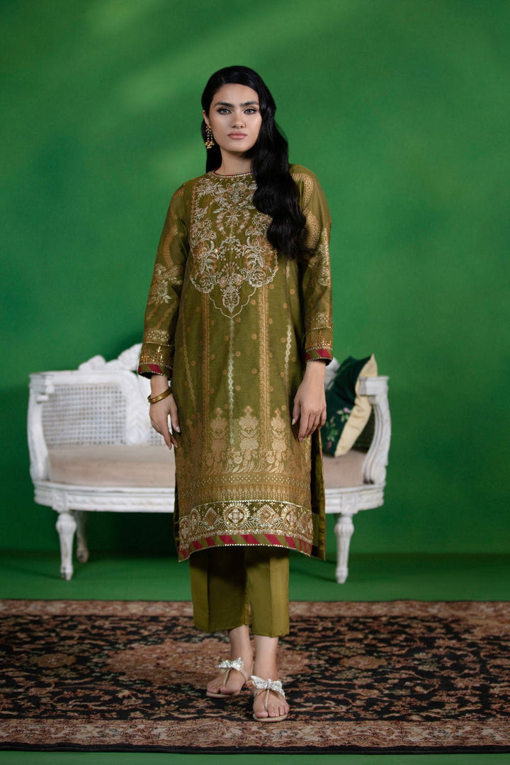 Sapphire-2 Piece - Embroidered Organza Suit