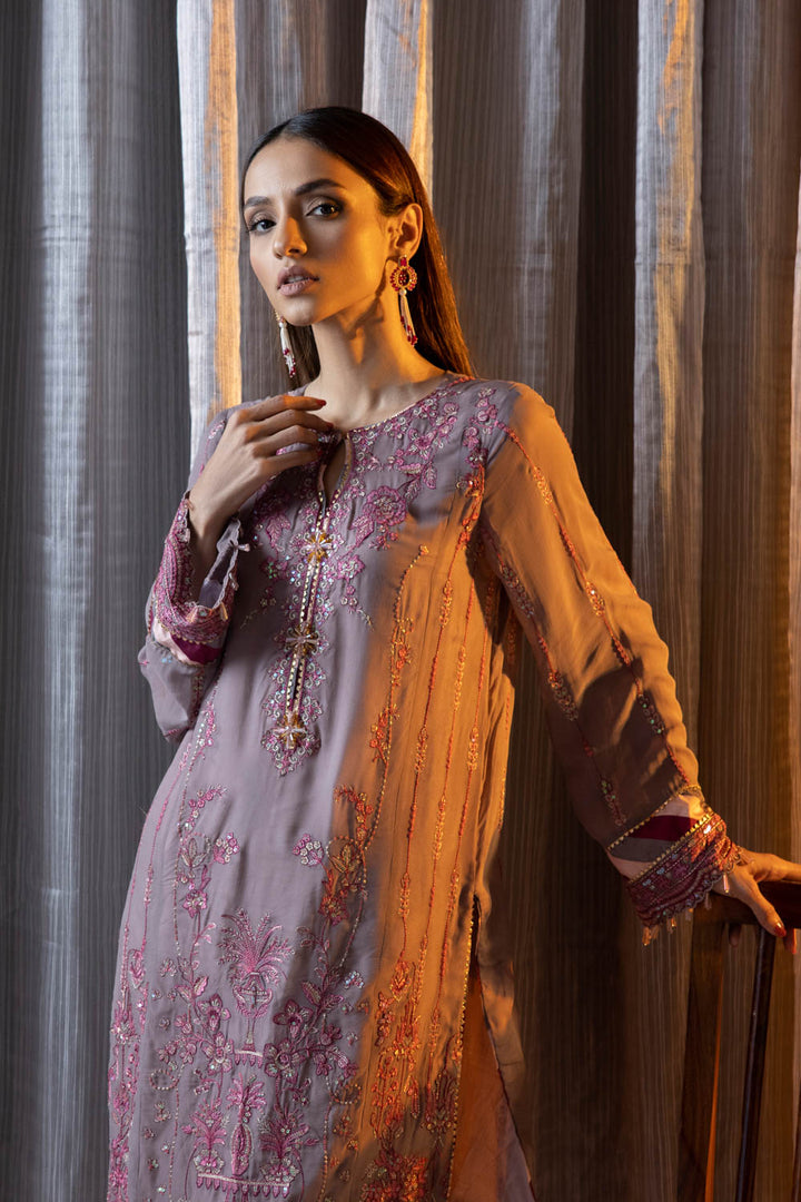 Sapphire- Embroidered Chiffon Shirt