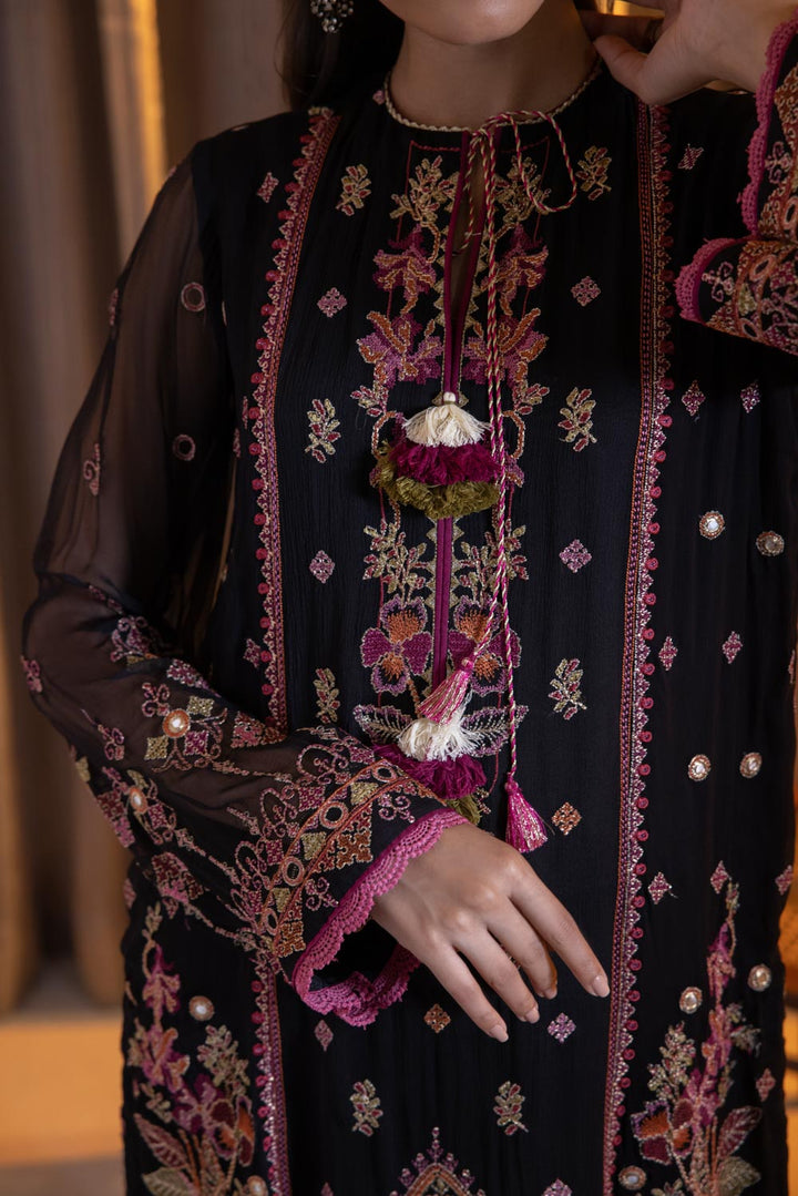 Sapphire- Embroidered Chiffon Shirt