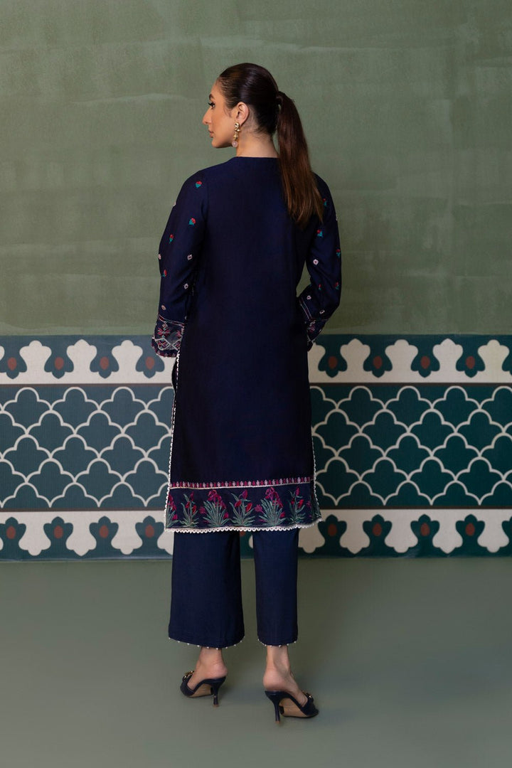 Sapphire- Embroidered Cotton Net Shirt