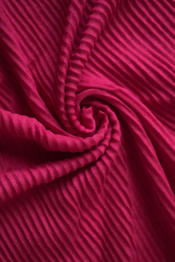 Abaa - Raspberry Red - Crinkle Hijab