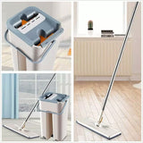 Home.Co-Flat Squeeze Mop and Bucket