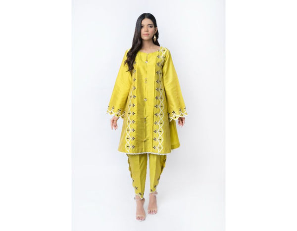 Sana Noor- Mustard flare 2 piece