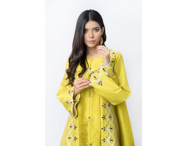 Sana Noor- Mustard flare 2 piece