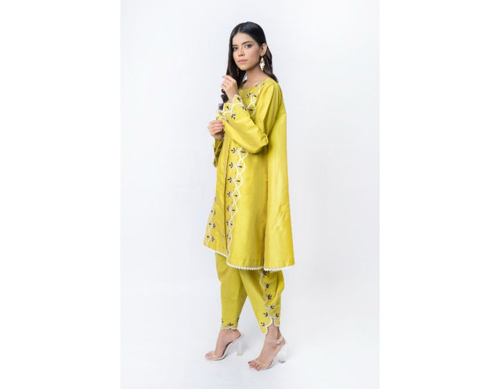 Sana Noor- Mustard flare 2 piece