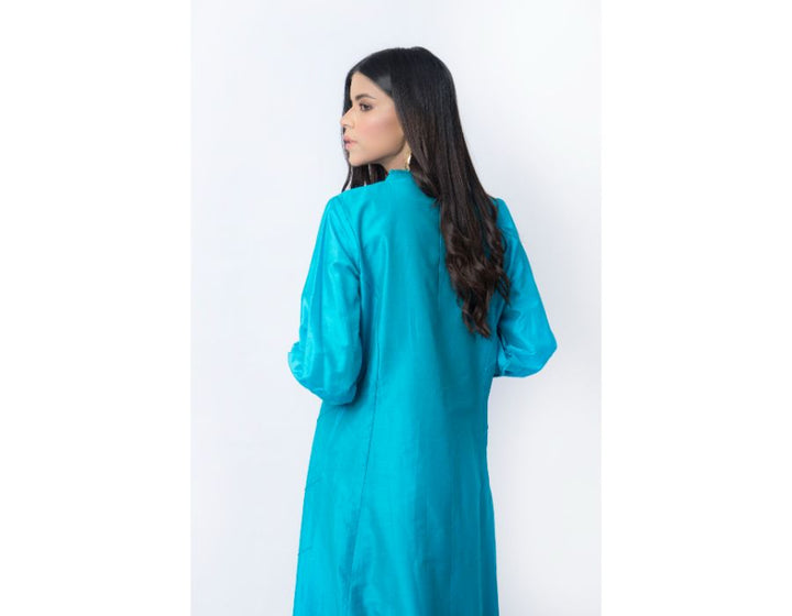 Sana Noor- Azure 2 piece solid suit