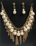 Beri- Faux Pearl Necklace & Earrings Set