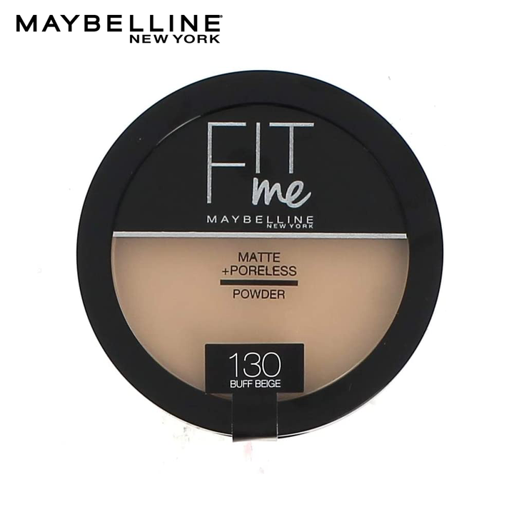 Maybelline New York- Fit Me Matte and Poreless Powder Buff Beige 130 14 Gm by LOreal CPD priced at #price# | Bagallery Deals