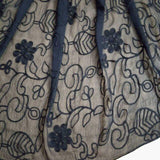 Zardi- Full Embroided Chiffon Dupatta – Large – Black – ZD862