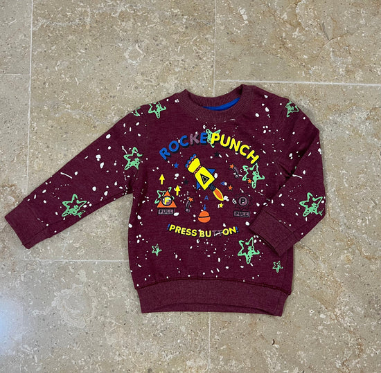 Kids creation - Maroon Baby Club Sweatshirt for Boys