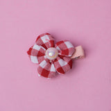 Shein - Red Daisy Flower Hair Clip 1 Pc
