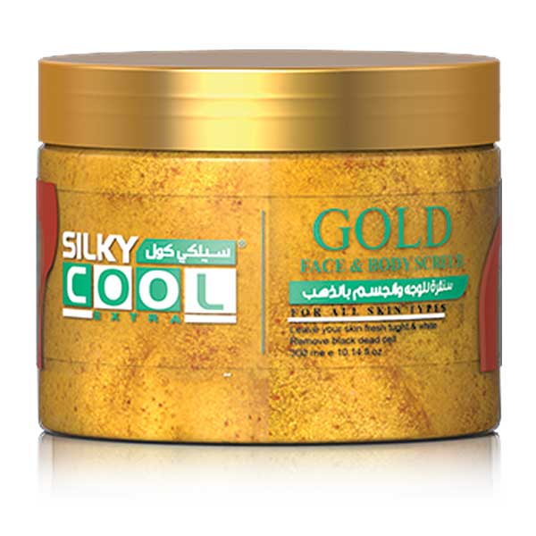 Silky Cool Face & Body Scrub Gel Gold 300ml Bagallery