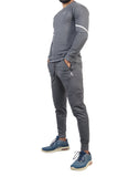 Flush Fashion - French Terry Premium Tracksuit 2 Piece Sweatsuit Set Long Sleeve Athletic Suit For Sports Casual Fitness Jogging - Charcoal