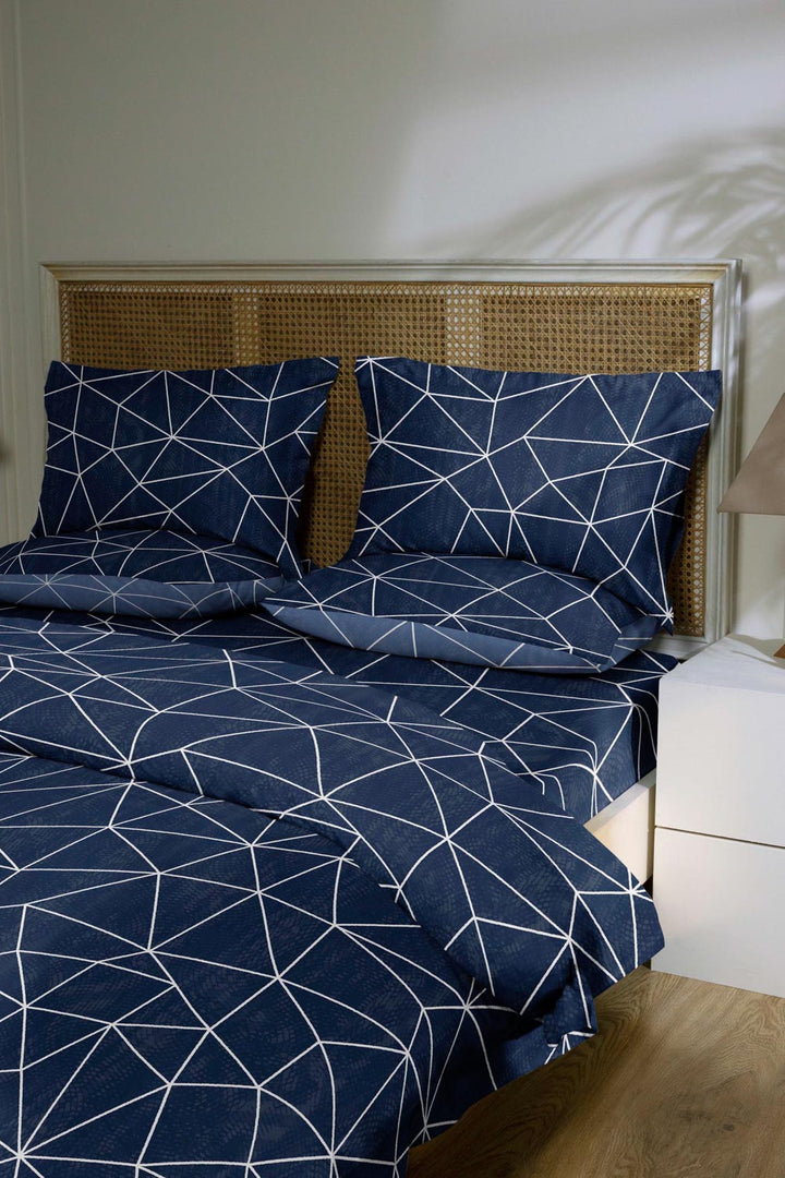 Sapphire- Grid - Quilt Cover